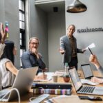 Free Images : american, arms, colleagues, digital device, discussion ...